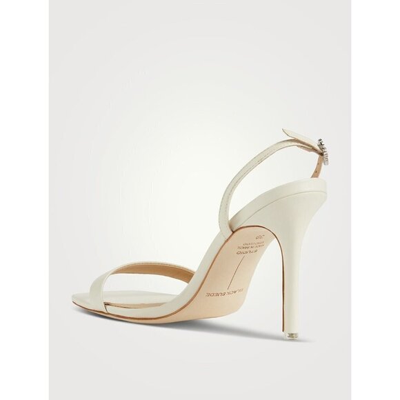 BLACK suede Studio "Carla" BNWT strappy stiletto heels women sz 42 NEW - Picture 10 of 10